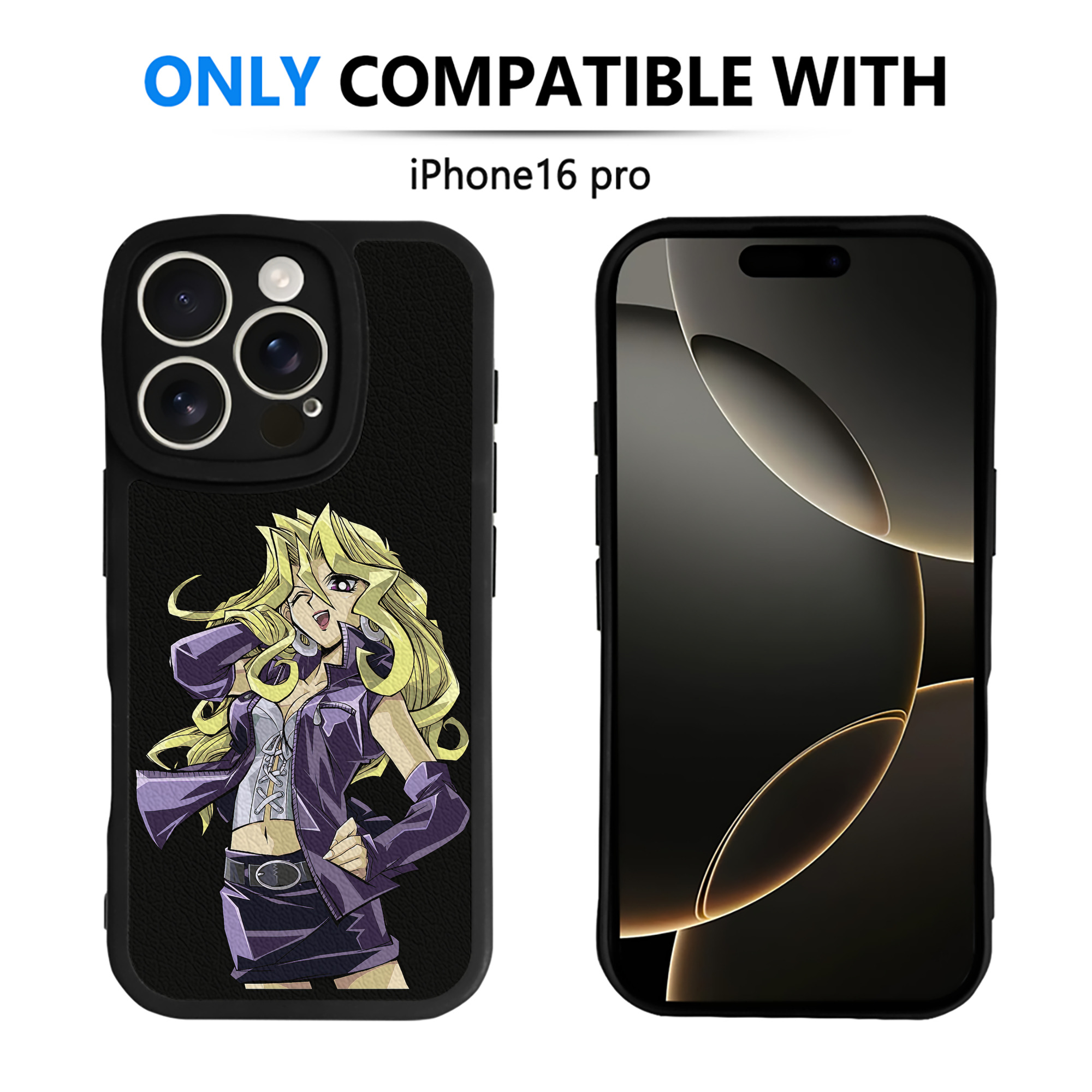 （画像用） 遊☆戯☆王 Yu-Gi-Oh! 【iPhone 16シリーズ対応】シリコンスマホケース（レザー調） 材質：シリコン